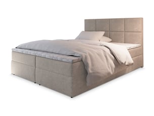 Lit avec rangement 180x200 cm <strong>MASSENO</strong> <strong></strong> coloris beige