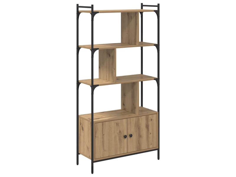 Bibliothèque 6 niveaux, armoire à livres 76,5 x 30 x 154,5 cm bois d'ingénierie shl4306 - Conforama A