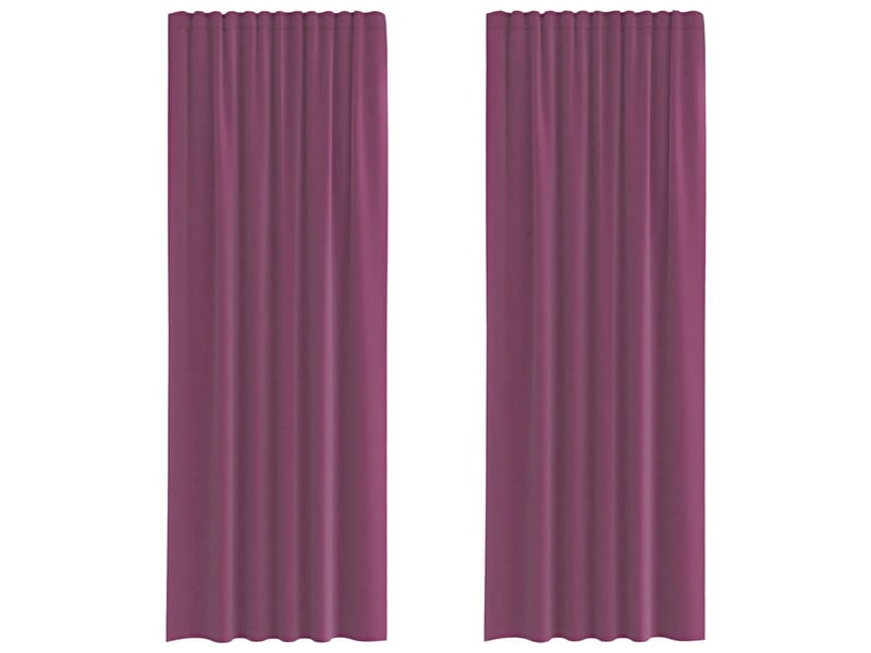  Lot de 2 rideaux en voile, voilages à œillets violets cf44256  - Conforama A