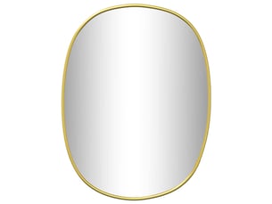 Miroir rectangulaire à fixer coloris doré <strong></strong> <strong></strong> - 30 cm x 25 cm