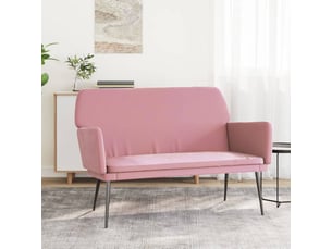Banc chambre, banc de lit rose 108x79x79 cm velours shl34707