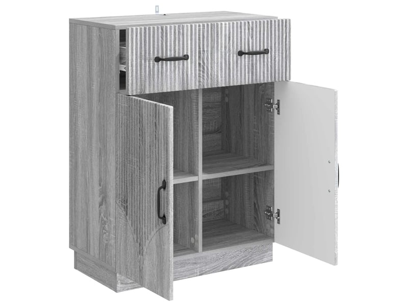  Buffet - bahut - meuble de rangement sonoma gris 66 x 34,5 x 87 cm bois d'ingénierie  - Conforama E