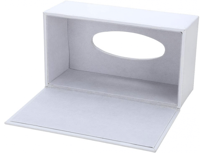  Boîte à mouchoirs en cuir haut de gamme et élégante - convient pour la maison, le bureau, la voiture, etc. - 1 pièce (blanche)  - Conforama E
