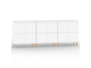 Buffets 3 pcs - bahut - meuble de rangement blanc 60x35x70 cm bois d'ingénierie