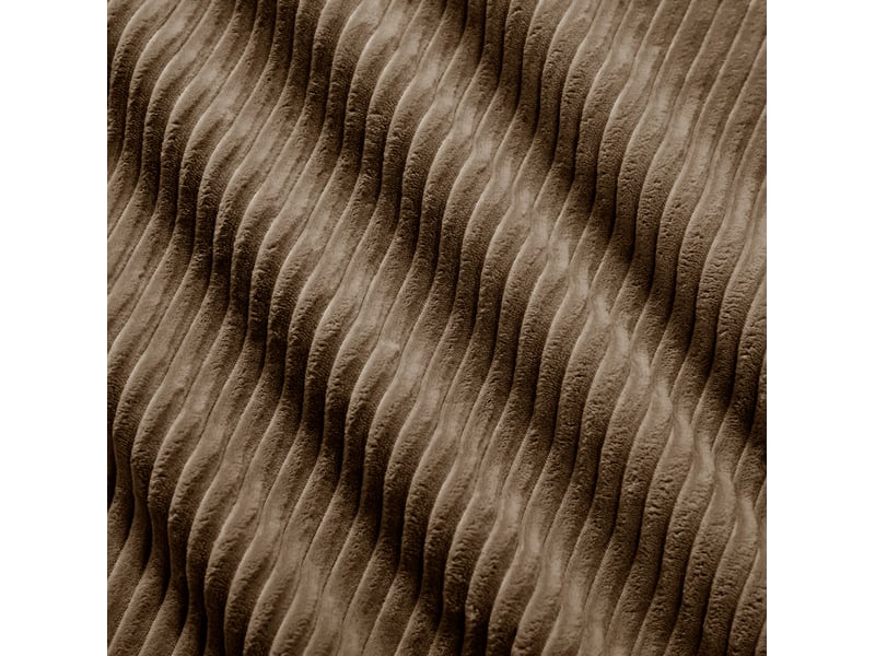  Canapé d'angle modulaire 208x178x70cm 2 places, pour le salon, conception ergonomique, revêtement velours côtelé, brun  - Conforama E