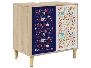 Armoire de salle de bain, meuble de rangement mainz sonoma 60x40x60 cm