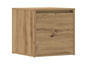 Boîte de rangement bureau chêne artisanal 40,5x40x40 cm bois d'ingénierie
