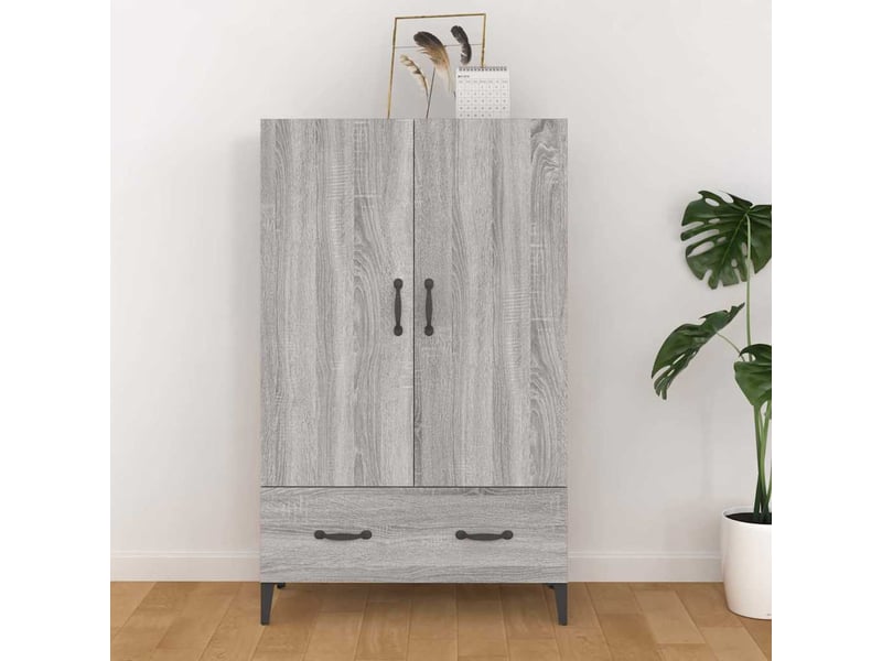  Buffet - bahut - meuble de rangement sonoma gris 70x31x115 cm bois d'ingénierie  - Conforama B