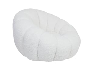 Fauteuil en tissu blanc 92x92x65 cm h