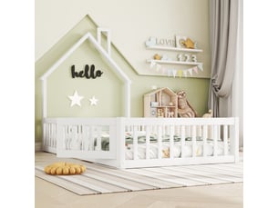 Lit cabane 90x200 cm <strong>HAUSS SPOLE</strong>  <strong></strong> coloris blanc