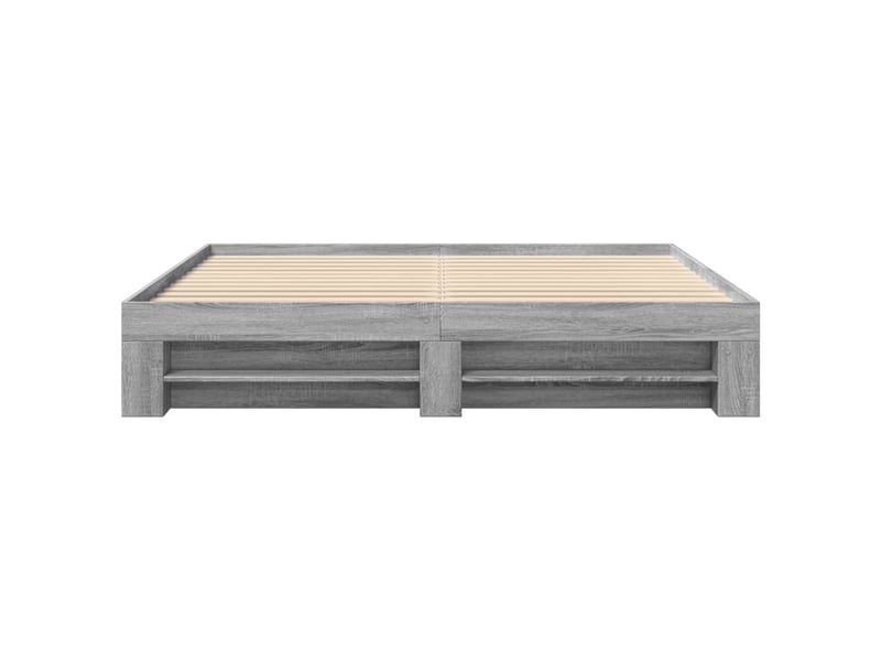 Lit double- lit adulte -  cadre de lit sans matelas sonoma gris 180x200 cm  - Conforama D