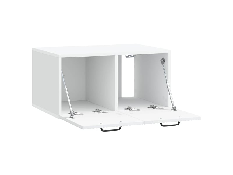  Meuble tv - banc tv - meuble de rangement mural blanc 59,5 x 41 x 30 cm bois d'ingénierie  - Conforama E
