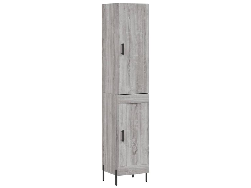  Buffet haut - bahut - meuble de rangement sonoma gris 34,5x34x180 cm bois d'ingénierie  - Conforama A