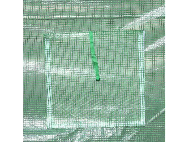 Serre tunnel 500x200x205 cm structure en métal verte  - Conforama C