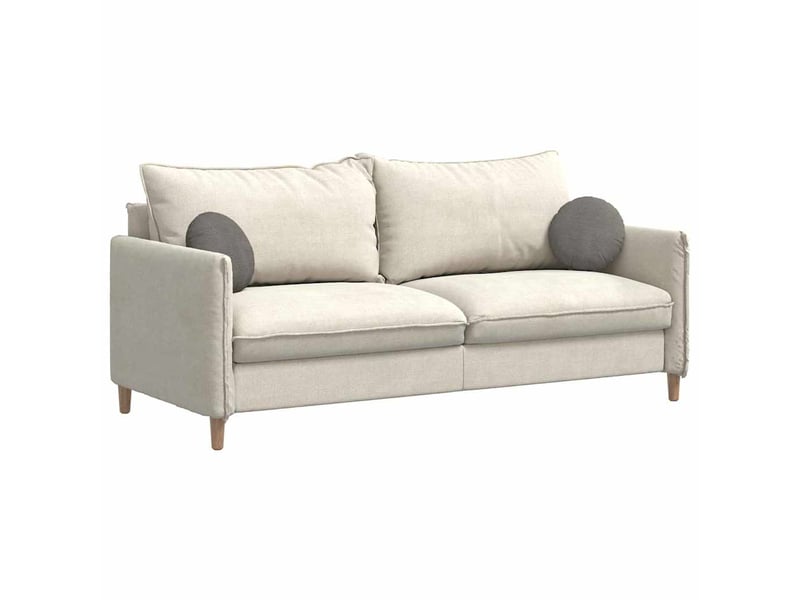  Lot de 2 coussins de siège, coussins décoratifs tissu en velours côtelé gris clair cf59798  - Conforama C