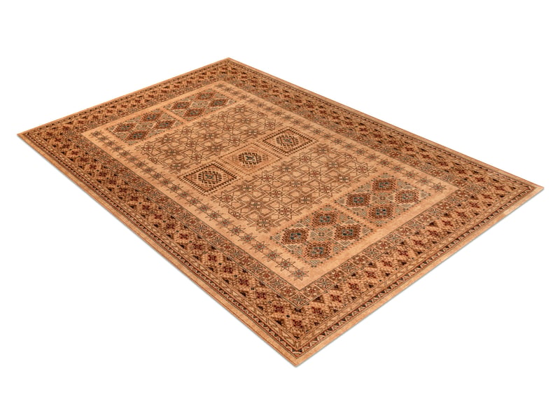  Tapis en laine kashqai 4307 100 oriental, ornement, couleur saumon   bordeaux 160x240 cm  - Conforama C
