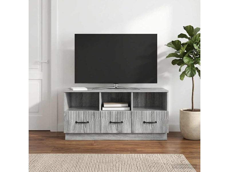  Meuble tv - banc tv - meuble de rangement sonoma gris 102 x 34,5 x 47 cm bois d'ingénierie  - Conforama D