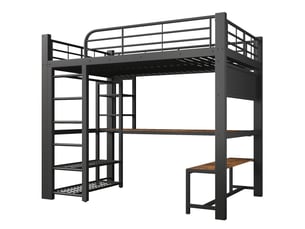 Lit mezzanine 140x200 cm    coloris noir