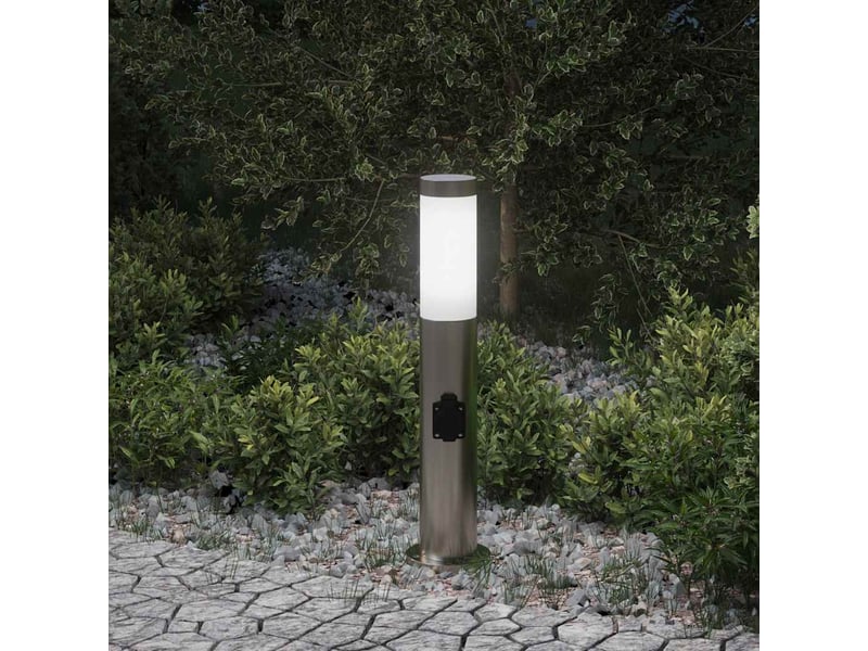  Borne lumineuse avec sortie 50 cm en acier inoxydable ip44 shl99158  - Conforama B