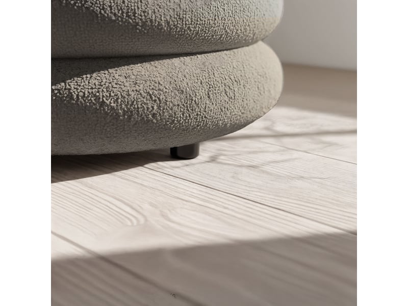  Tabouret en tissu teddy avec rangement 42 cm snuggo mocha SNUGGO - Conforama B