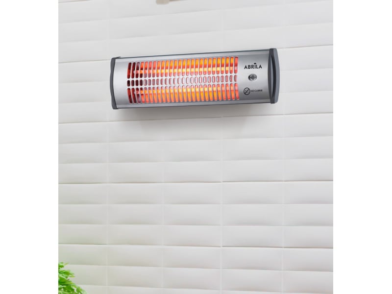  Fabrilamp tioman chauffage mural radiant à quartz 1 200 w, 2 puissances, noir et argenté 229121278 - Conforama C