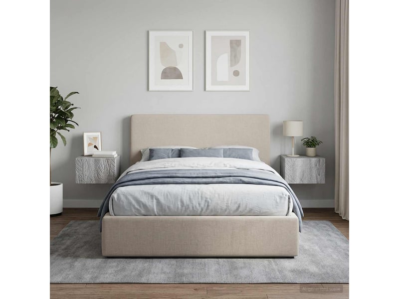 Table de chevet - table d'appoint murale 2 pc sonoma gris 34,5 x 33 x 20 cm - Conforama B