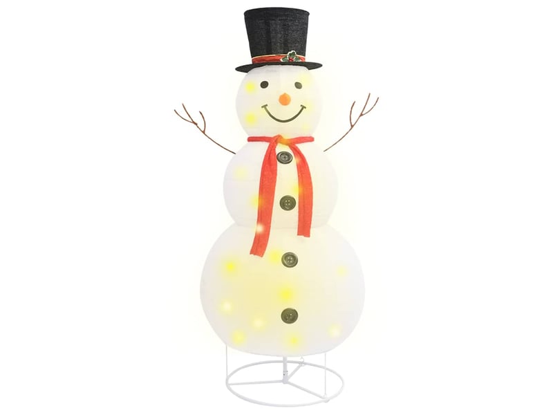  Figurine de bonhomme de neige de noël à led tissu 180 cm  - Conforama A
