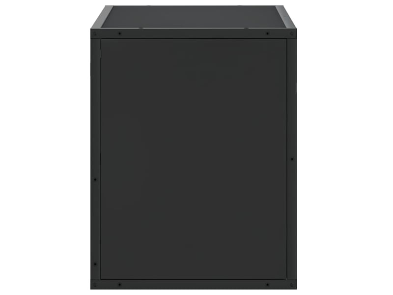  Meuble tv - banc tv - meuble de rangement noir 60x31x39,5 cm bois d'ingénierie et métal  - Conforama E