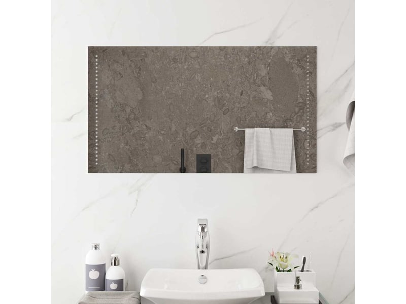  Miroir de salle de bain, miroir de toilette à led 90x50 cm cf62512  - Conforama C