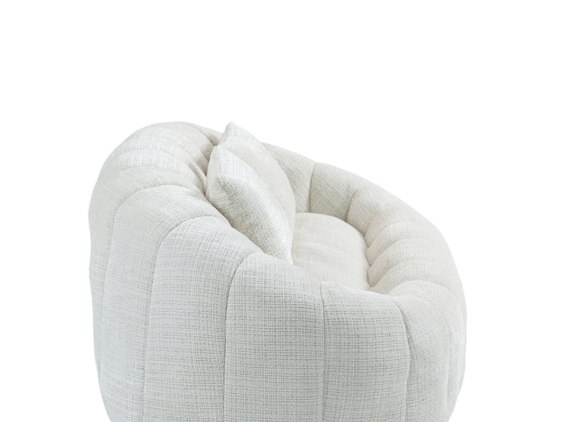  Canapé droit fixe 2 places en tissu beige, mousse à mémoire de forme, sans montage pour le salon au quotidien  - Conforama D