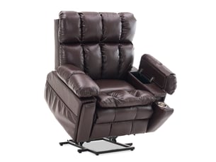 Fauteuil relax électrique  <strong>FLORAGRACE</strong> Simili marron