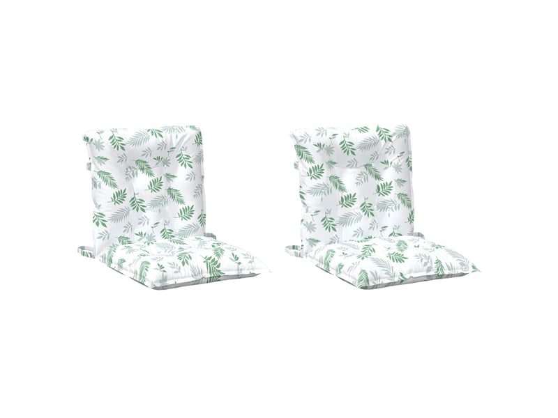  Lot de 2 coussins d'extérieur, coussins de chaise tissu motif à feuilles fines cf56401  - Conforama A