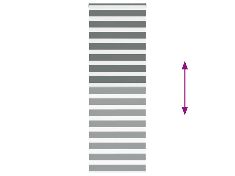  Store zèbre, store de fenêtre gris foncé largeur du tissu 85,9 cm polyester cf48632  - Conforama E