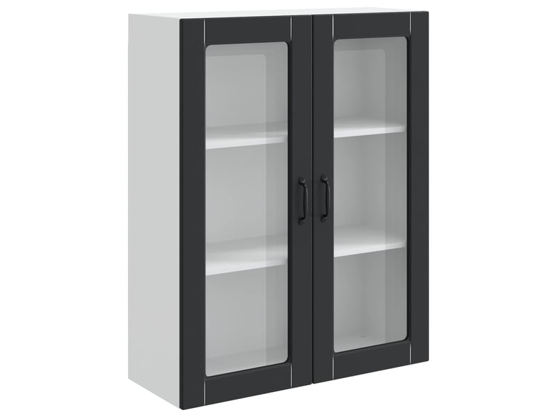  Meuble mural de cuisine | armoire de cuisine noir 80x31x100cm shl7158  - Conforama A