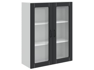 Meuble mural de cuisine | armoire de cuisine noir 80x31x100cm shl7158
