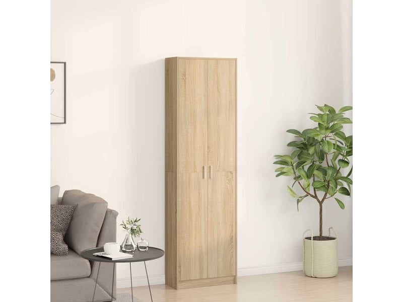  Armoire chambre, armoire de rangement chêne sonoma 55x25x189 cm bois d'ingénierie  - Conforama D