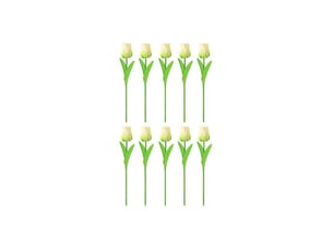 Lot de 10 branches de tulipes artificielles avec tige, réalistes et réutilisables, pour la décoration florale printanière, les mariages et les fêtes, accessoires photo.vert clair