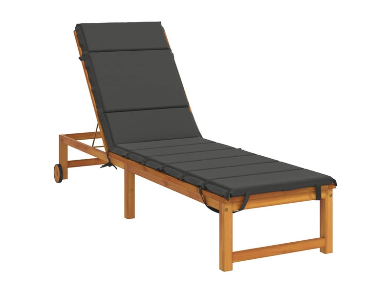 Coussin de transat, coussin pour bain de soleil gemert 100 % polyester anthracite cf56106 - Conforama C