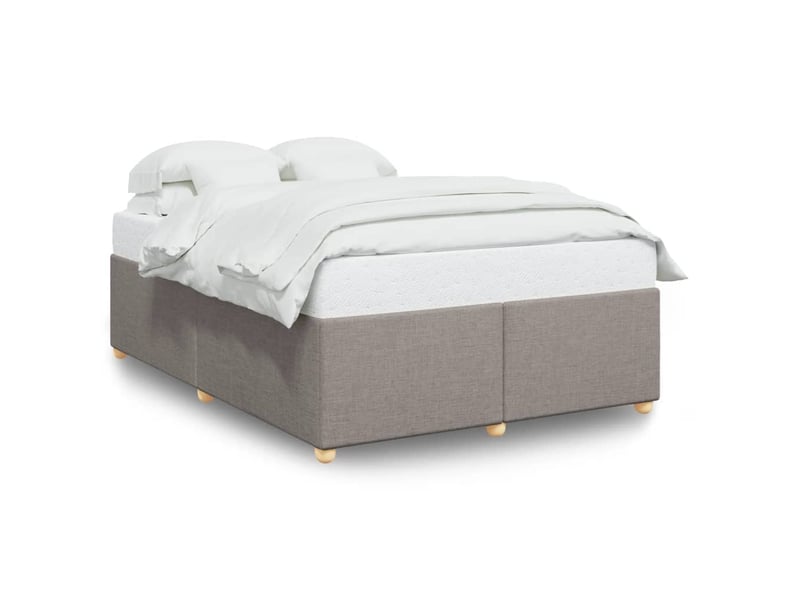  Lit double- lit adulte -  cadre de lit sans matelas taupe 160x200 cm tissu  - Conforama A