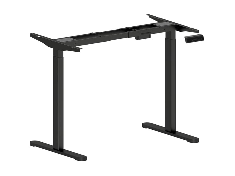  Piètement de bureau électrique réglable noir à 2 moteurs, mémoire 3 positions et protection anticollision  - Conforama A