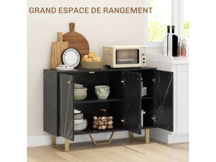 Buffet    <strong></strong> <strong></strong> - 107 cm coloris noir 