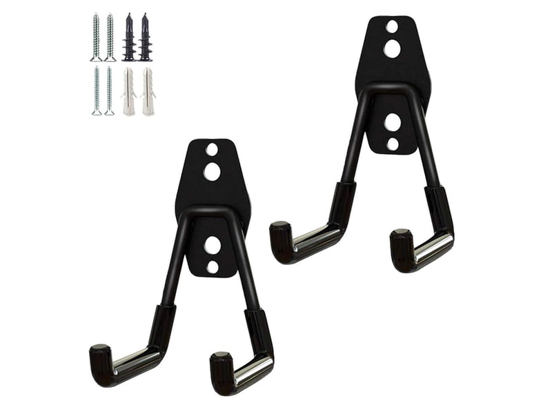 Crochets robustes pour garage, utilitaires de rangement, organiseur de pour outils de jardin, muraux en acier, noir - Conforama A