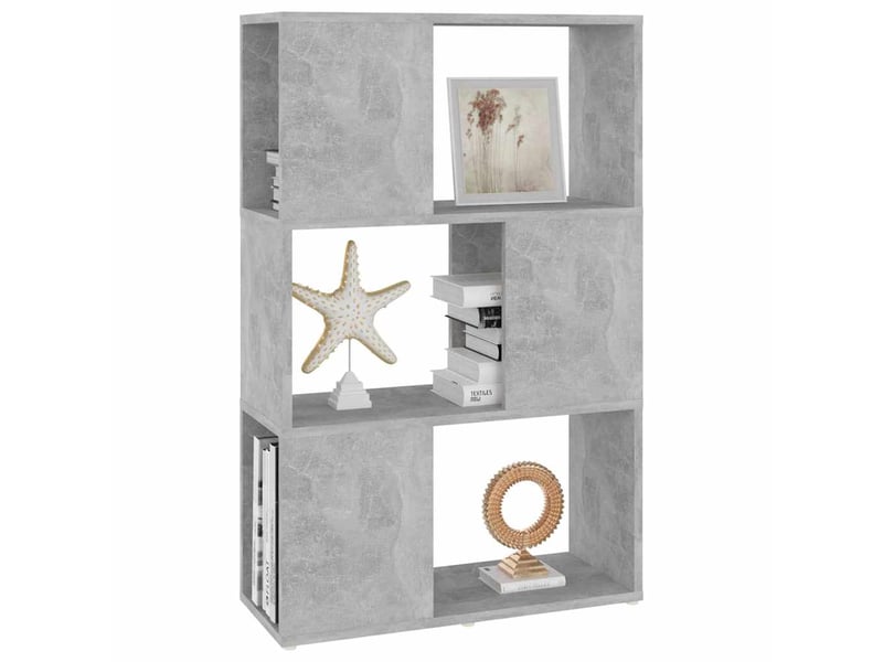  Bibliothèque, séparateur de pièce gris 60x24x94 cm  - Conforama D