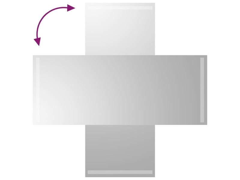 Miroir de salle de bain, miroir de toilette à led 40x100 cm cf62493  - Conforama D