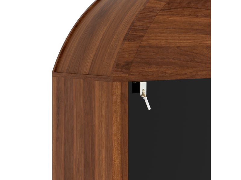  Buffet,110x40x185 cm,3 portes vitrées et 4 tiroirs,mdf,coloris noyer  - Conforama C