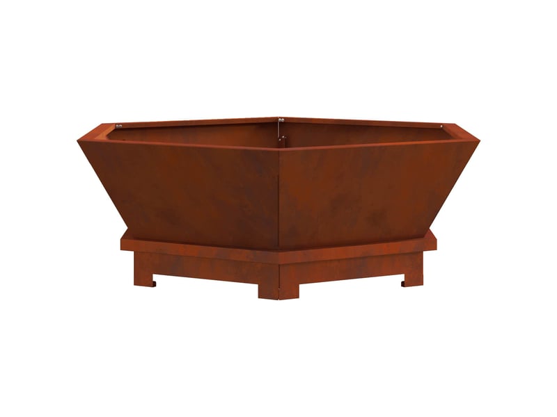  Brasero exterieur, foyer camping rouillé 75x75x28 cm  - Conforama A