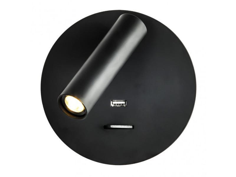  Applique murale fabrilamp giotto noir led intégrée 3 w 150 lm 4000 k 14x14x12 cm 171561R09 - Conforama C