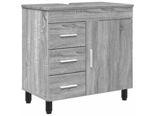 Unité de vanité de salle de bain, meuble de rangement sonoma gris 60x35x60 cm shl4455