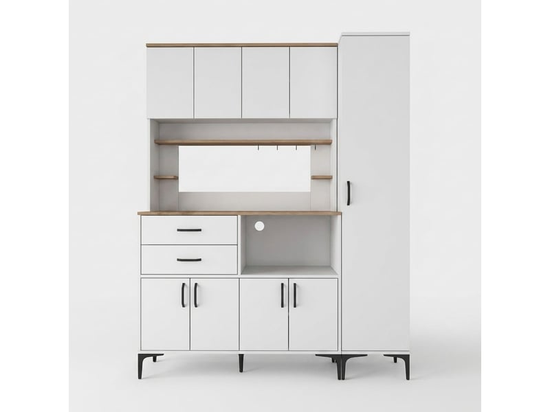  Buffet de cuisine garde-manger multifonction avec tiroirs salinas  - Conforama A