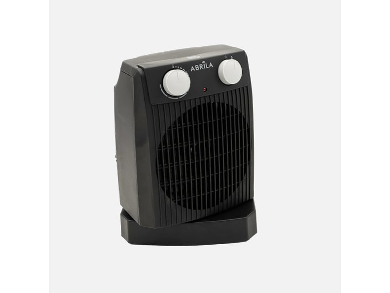  Chauffage soufflant oscillant ABRILA Nairobi 2000 W gris et noir, 2 puissances, thermostat réglable et sécurité anti-basculement 229822028 - Conforama C
